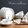 check pattern edge western family tableware with fine design