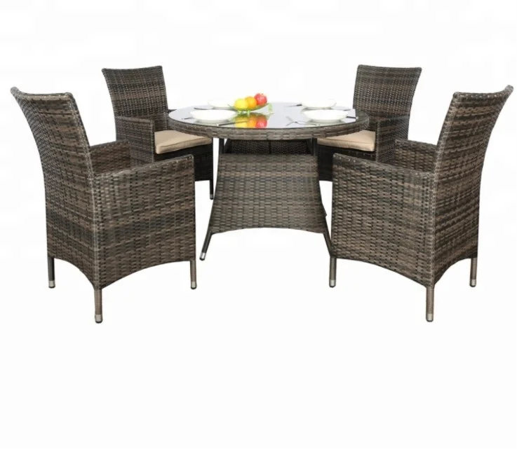India Rattan Furniture Plastic Rattan Material Weatherproof Furniture