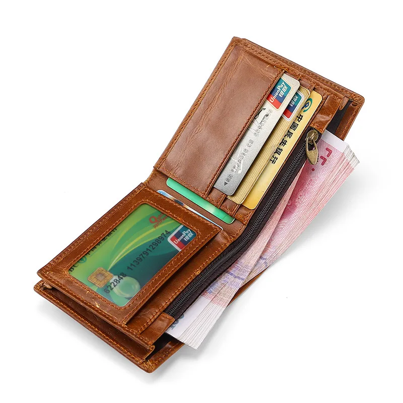 

Fashion Rfid Blocking Multifunction genuine leather card holder men wallet, Multi