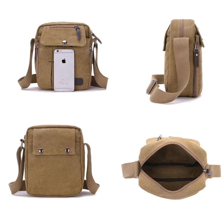 
CFP B246 RTS Canvas Shoulder Bag 6Pockets Canvas Messager Bag 