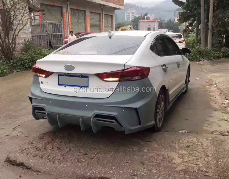 Pp Full Body Kit For Elantra 20162018 Front And Rear Bumper Spoiler
