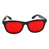 plastic red decoder glasses