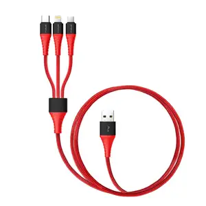 Hi Tensile TPE+Nylon USB Charging Cable iPhone Type C Devices
