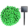 Super Quality 32M 105FT 300 LEDs 5MM F5 Bulb Solar Panel Mini Christmas String Lights Green For America