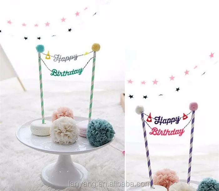 Drapeau De Decoration De Gateau Joyeux Anniversaire Banderole Vente En Gros Buy Banniere De Gateau Drapeau De Gateau Gateau De Joyeux Anniversaire Product On Alibaba Com