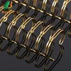 Custom Made Dark Gold Color Double Loop Wire Book Binding Double Wire O