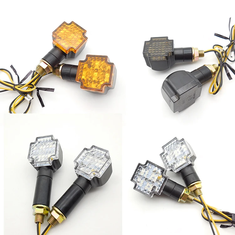 Universal Motorcycle LED Turn Signal Light Indicator Blinker Lamp Amber Smoke Lens