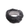 latest design clear wholesale resin plastic handmade black cuff bracelet bangle with wool hair for women girls jewelry factory