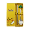Kitchen Tools Chopstick Spoon Portable Stainless Steel Gift Emoji Two Piece Set Tableware