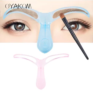 OYAKOM Eyebrow Stencils Shaping Grooming Eye Brow Makeup Model Template Reusable Design Eyebrows Styling Tool Freeshipping