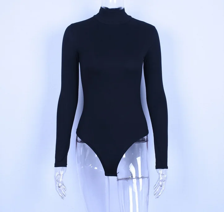 

X87100B new Long Sleeves Ladies Bodysuit women tight bodycon jumpsuit, As picture