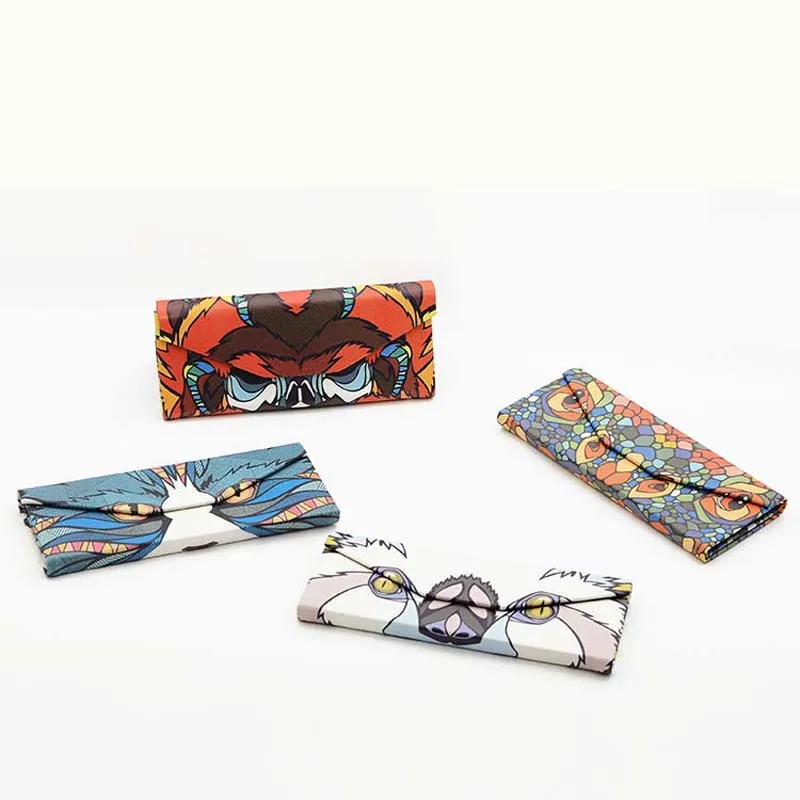 

Handmade Sunglasses Case Box Eye Accessories Spectacle-Case Brand Design Animal Folding Eyeglass Cases, 7 colors
