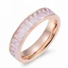 Ti Aohua 18k Rose Gold Plated Simulated Diamond Engagement Ring or Women Wedding Jewelry