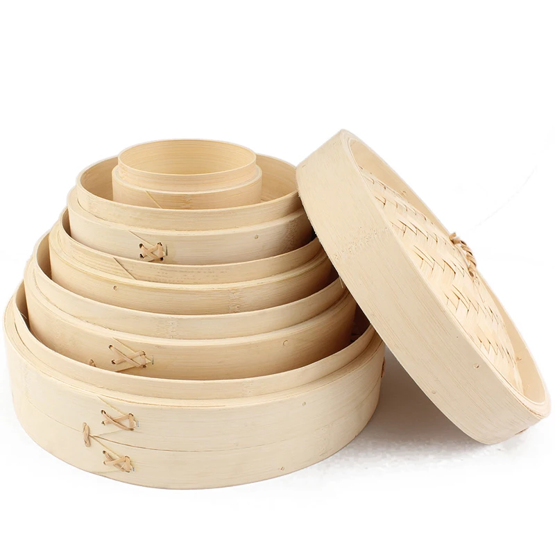 

Wholesale Custom Logo Kitchen 100% Natural Dumpling Mini Size Dim Vegetables Sum Small Bamboo Steamer Basket