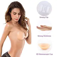 

Push up A/B/C/D Sizes strapless Sexy Invisible Adhesive Nude Silicone Bra