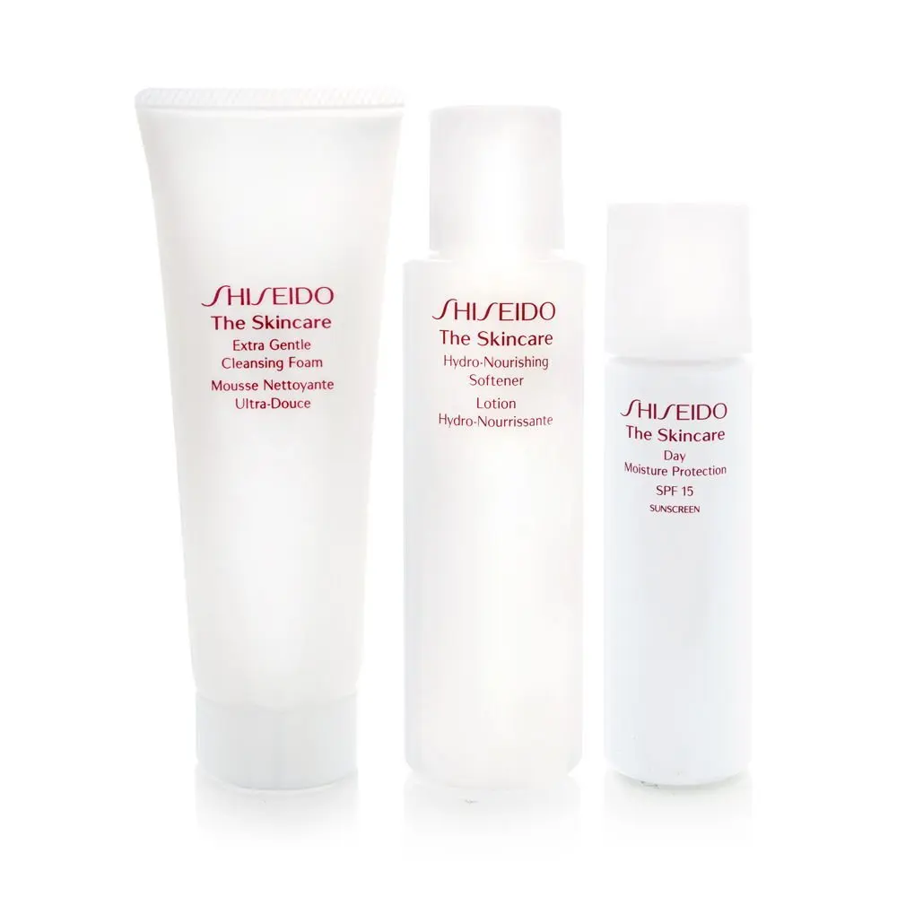 Moisturizing skin care. Shiseido the Skincare Extra gentle Cleansing Foam Mousse nettoyante Ultra-douce. Shiseido Extra gentle Foam. Shiseido Beauty Essentials Kit. Shiseido Skin Kit share.