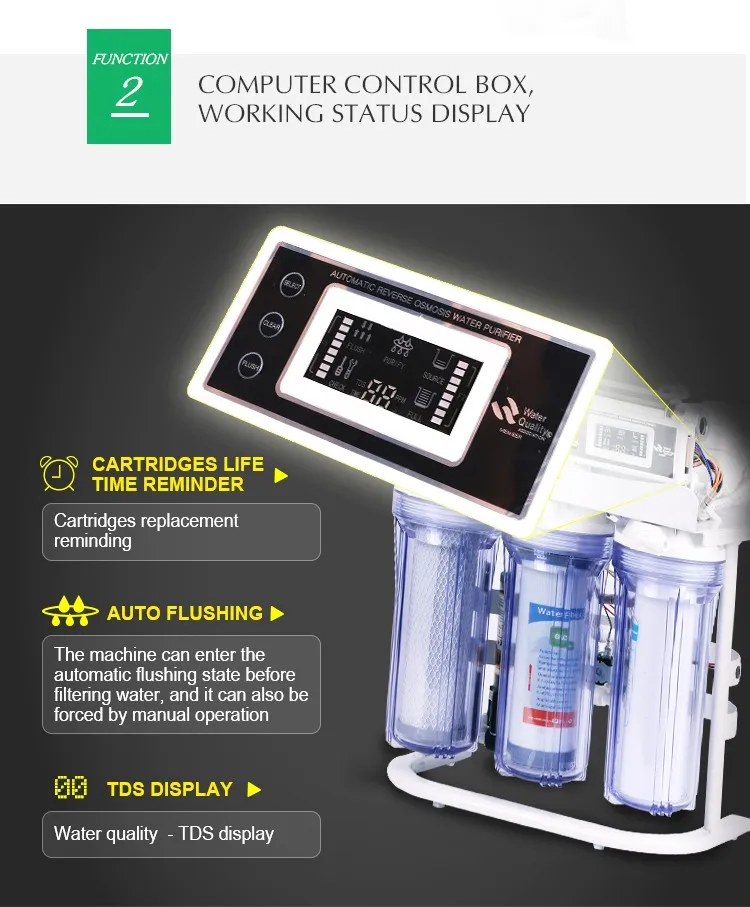 400 Gallon House Hold Ro Water Filter Machine 6 Stage With Uv Smart Tds