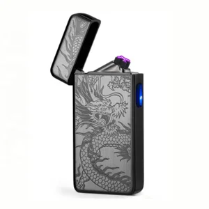Image of Rechargeable lighter usb,2017 Dua Arc Rechargeable electric lighter with led light