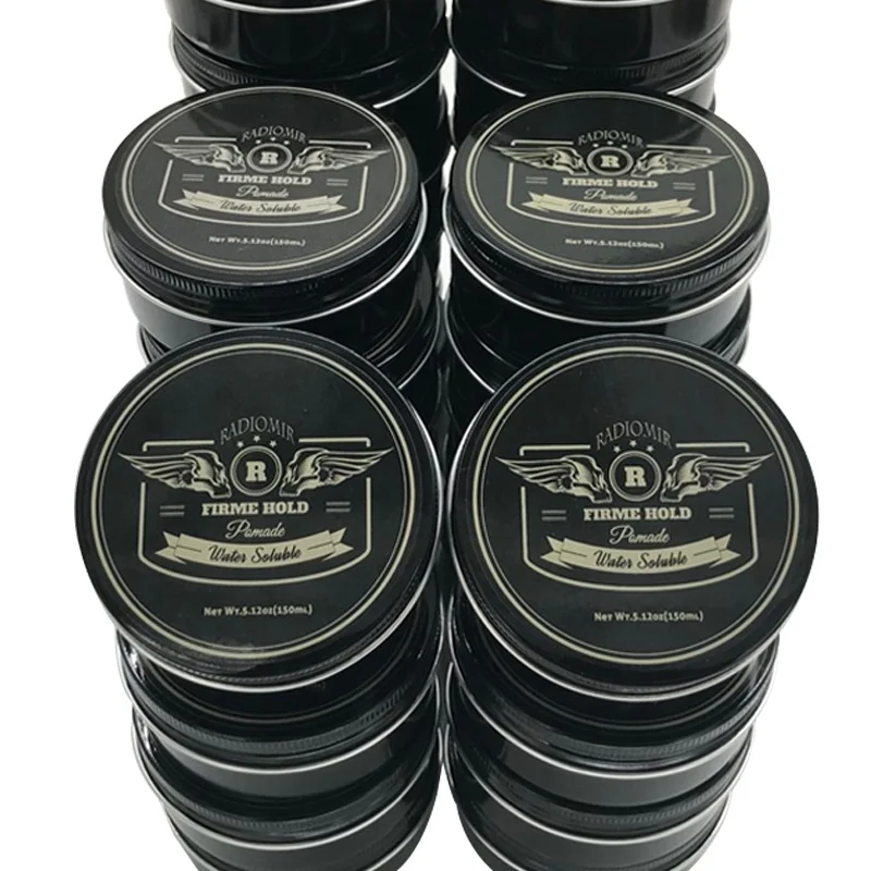 

150g max shine water based hair pomade strong hold edge control with aluminum best quality colorful OEM/ODM, Brown and any colors