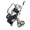 Boss exclusive Mini desktop gift aluminum alloy golf bag pen holder with golf pens clock for golf lover
