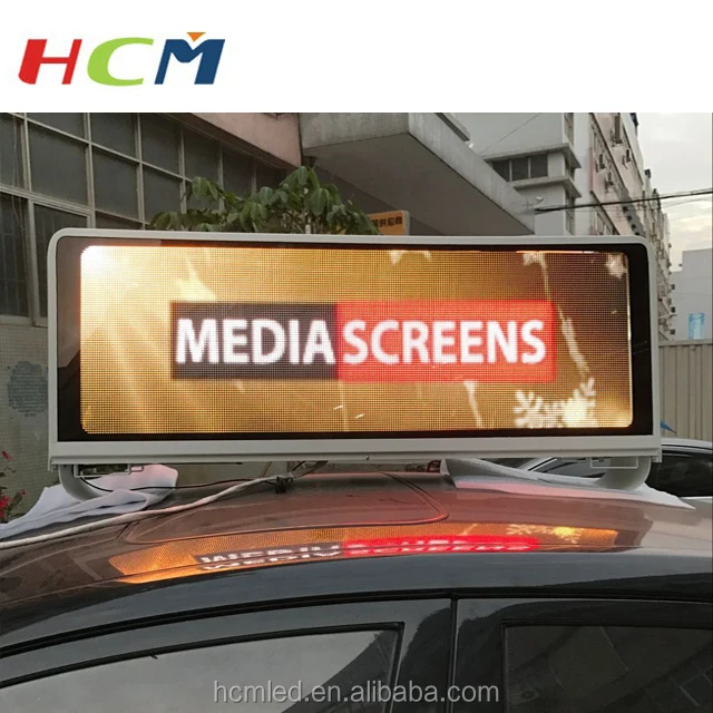 Taxi top advertising led display/taxi roof top advertising signs