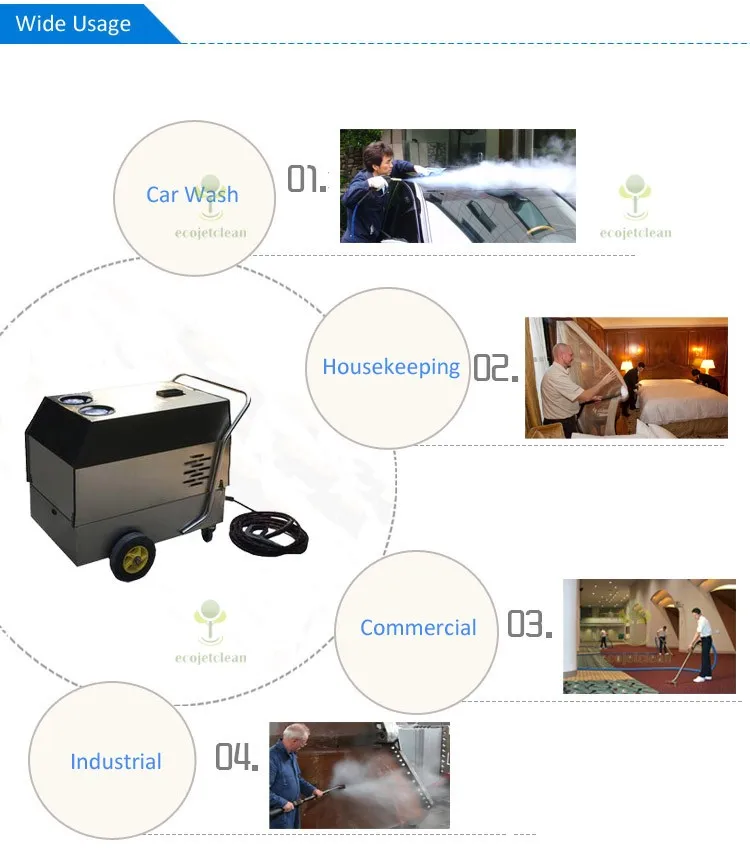 Ce No Boiler 30bar Diesel Steam Cleaning Car Wash Machine,Steam