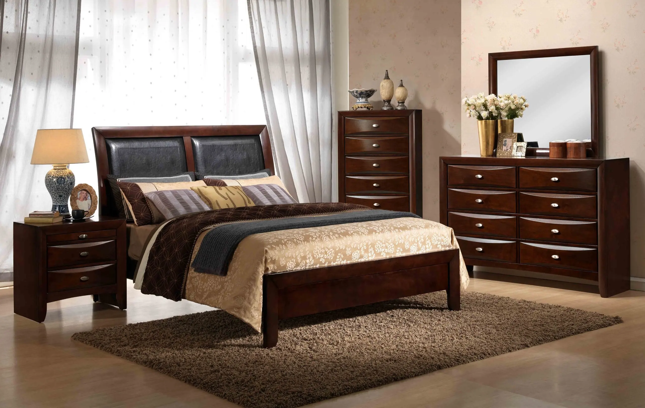 Buy Roundhill Furniture Emily 111 Contemporary Wood Bedroom