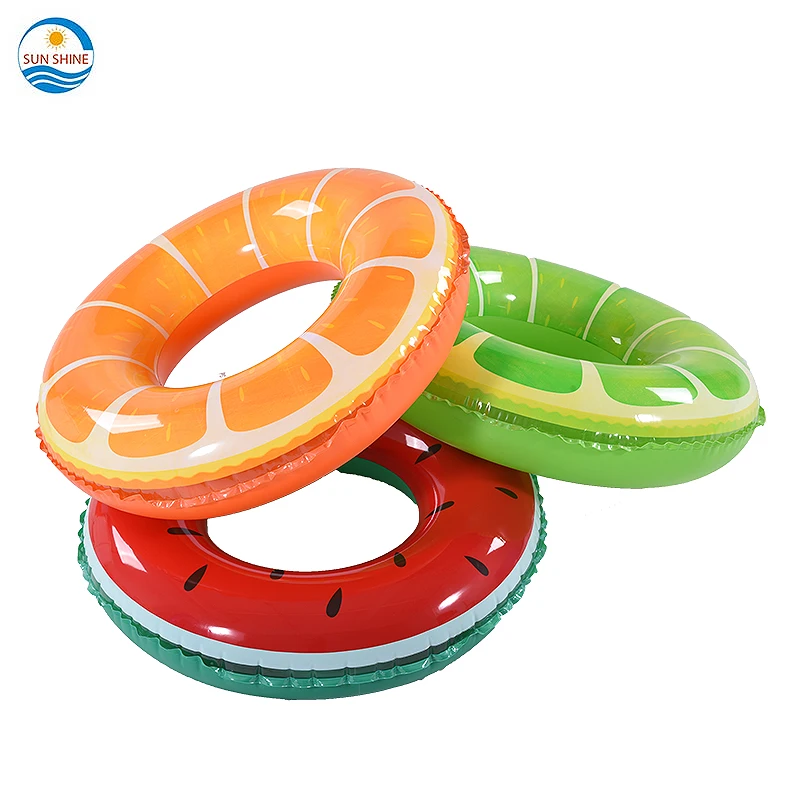 60cm 90cm PVC Swimming Pool Inflatable Watermelon Swim Ring Adult Swim Ring Red