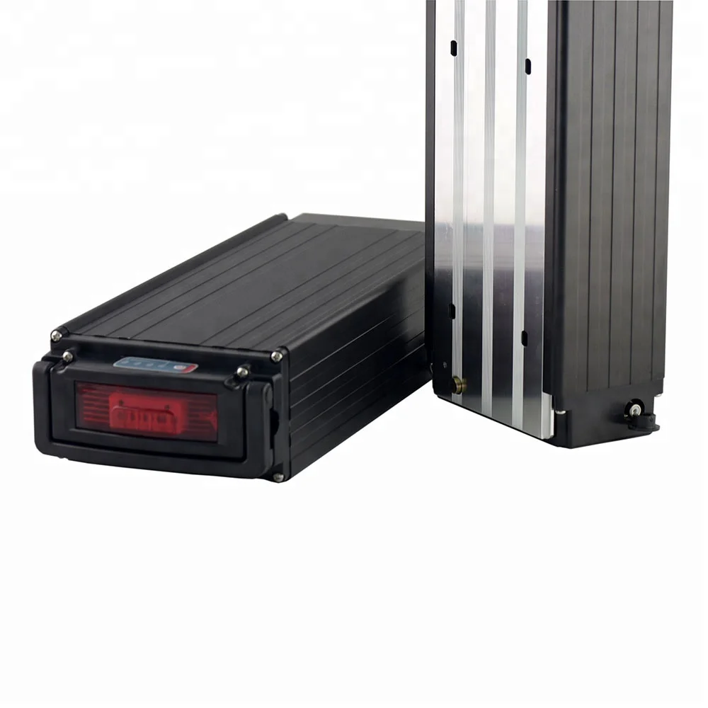 

48v 30ah rear electric bike battery with Led tail light, Silver, black, or all black customized