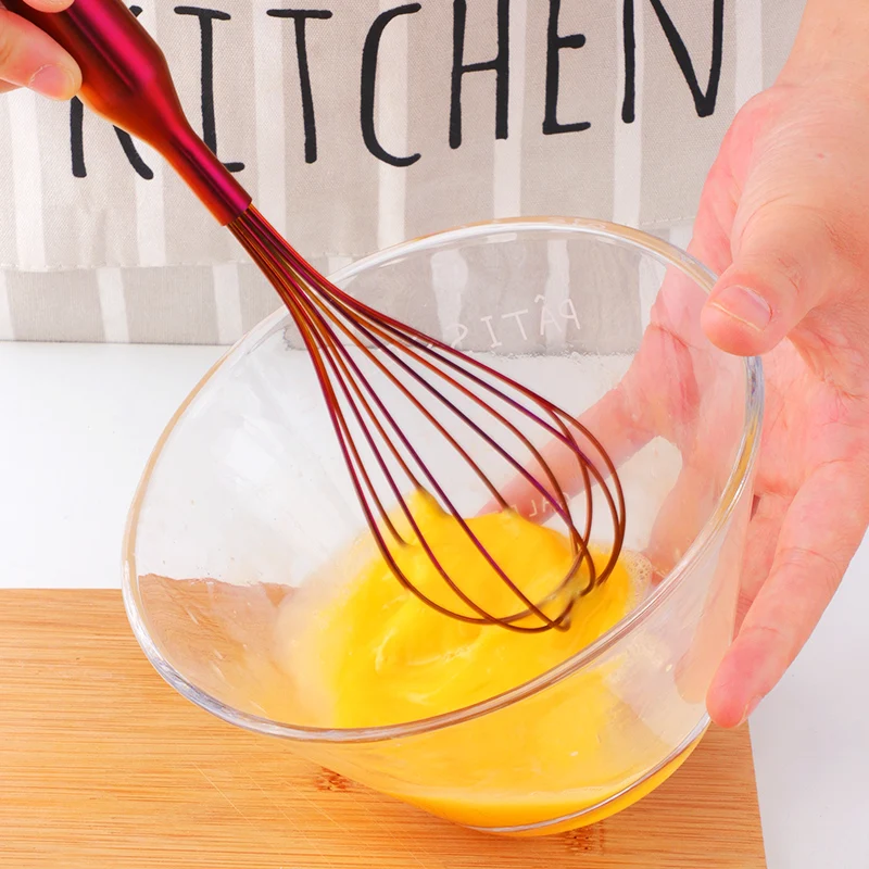 

Family-use cookware egg mixer stainless steel egg beater, Silver/gold/rose gold/rainbow no.3
