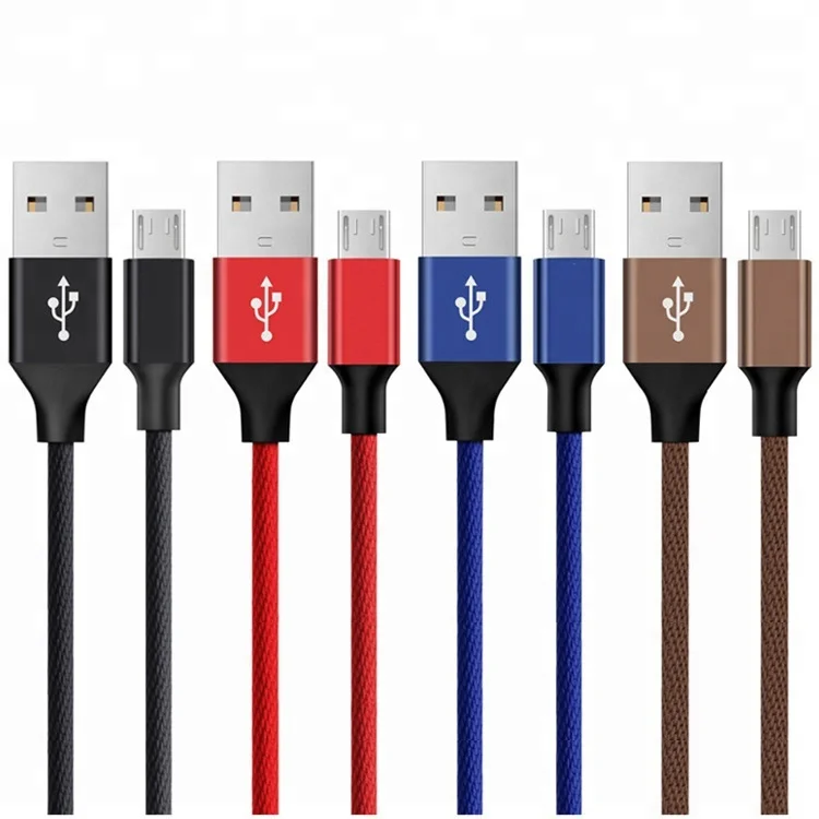 

OEM 1.2M High quality Colorful Fast Charging Nylon USB Cable Braided Micro USB Cable, Optional