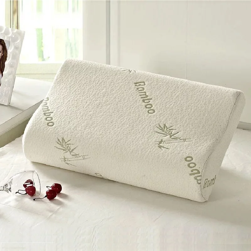 

High Quality Wholesale Bamboo fiber slow rebound material memory pillow shredded memory foam pillow, White