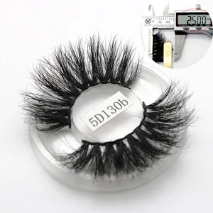 Mink Strip 25MM Eyelashes Big And Full 5D Mink Lashes with custom package thick eyelashes