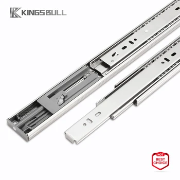 Heavy Duty 3 Fold Ball Bearing Drawer Runner Telescopic Channels