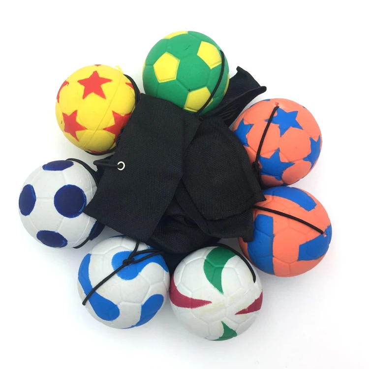 Unique Design Solid Form Rubber Ball With Elastic String/ Wrist Return