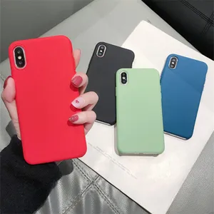 High quality wholesale price  Fashion Simple Waterproof  pure  Color Style of Protective Cover for iphone x case