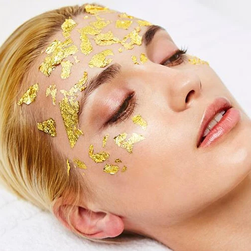 

10pcs Gold leaf face beauty 24k Gold Leaf Facial Mask salon 24k gold foil whitening skin care serum