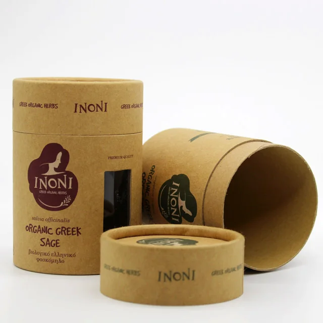 Free Design Empty Paper Tea Box Kraft Paper Packaging Tube For Tea