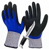 Level 5 HPPE Breathable Double Dipped Latex Nitrile Non Slip Waterproof Industrial Work Cut Resistant Protective Coated Gloves