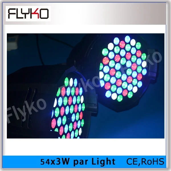 

Flykostage best price par light 54X3W RGBW led par light