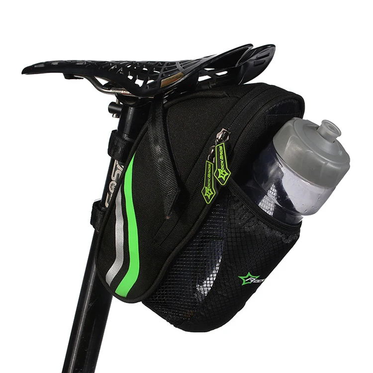 

ROCKBROS MTB Bike Back Seatpost Bag Quick Release Bicycle Rear Bag Saddle Bag Cycling Accessories Tail Pouch Package, Black green