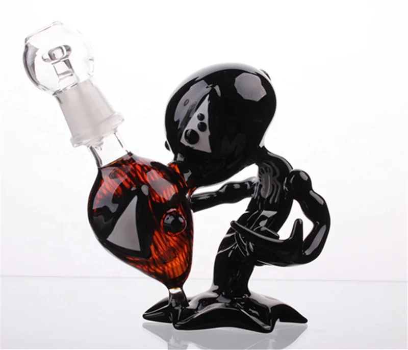 

Selling colored heat-resistant glass black alien Smoking pipe