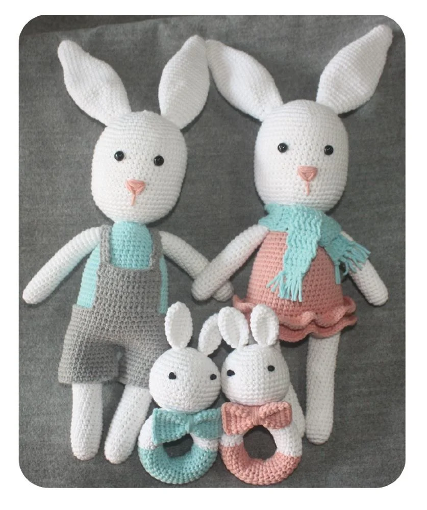 
Cute Animal Rabbit DIY Knitting kit DIY Crochet Kit 
