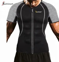 

Sachimart Workout Men Body Slimming Shaper Fitness Equipment Clothing With Short Sleeve Top Training Neoprene Heated Sauna Suit