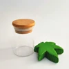 hert-resistant borosilicate glass jar with bamboo suction lid food wooden lid jars packaging