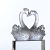 Modern style New Style lightness carved gifts swan crystal trophies crafts