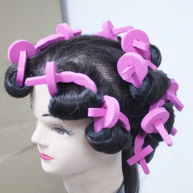 Factory Whole Sale Twist Flexible Bendy Magic Roller Eva Foam Hair Rollers For Women Beauty At