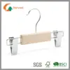 Good valued wooden pants hanger with metal clips for toddlers