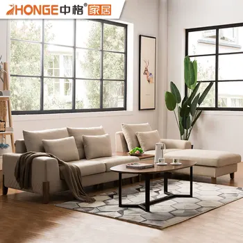 Modern Simple Style Fabric Home Furniture Corner L Shaped Drawing