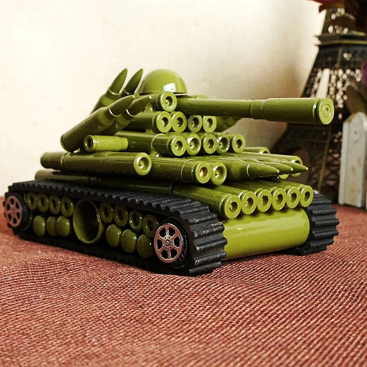tracked land bullet shell tank model for veterans